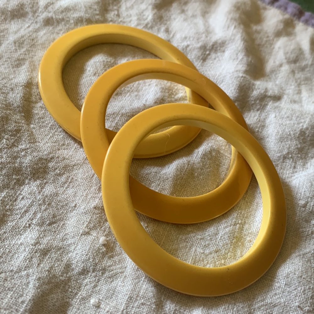 Three Mod Plastic Bangles - image 3